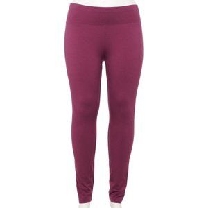 Women's Plus Size 1X Sonoma Goods For Life® Midrise Purple Plum Color Leggings